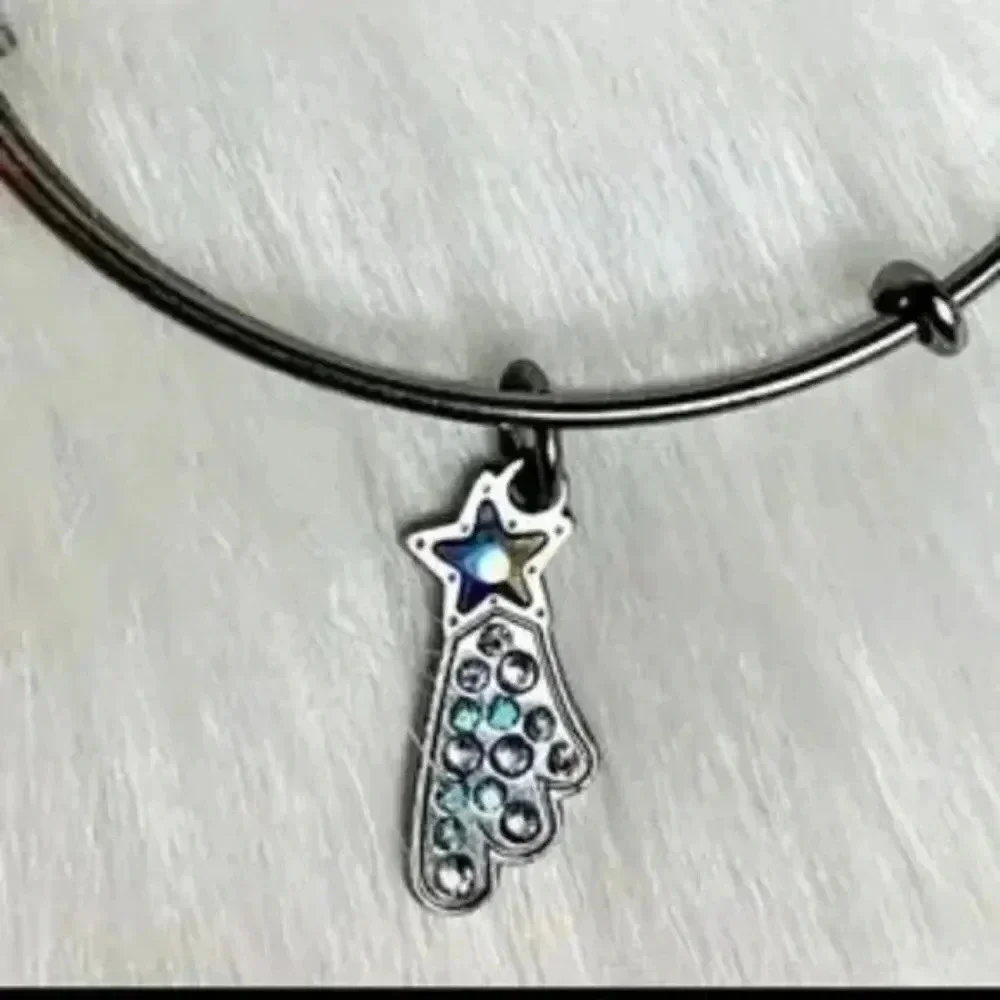 Alex & Ani Shooting Star Gunmetal Bangle Bracelet